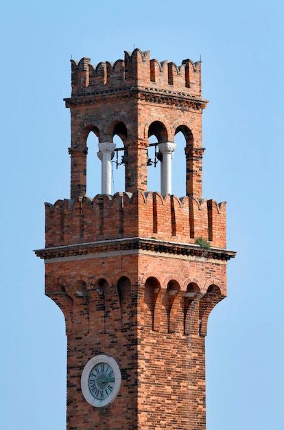 Italia Venecia isla de Murano antiguo campanario