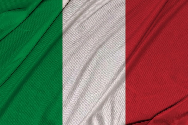 Foto italien 3d strukturierte wehende flagge