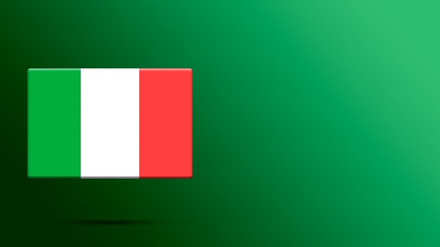 Italien Flagge auf realistischer Plattform