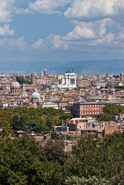 Italien Latium Rom Panoramablick auf die Stadt vom Berg Gianicolo