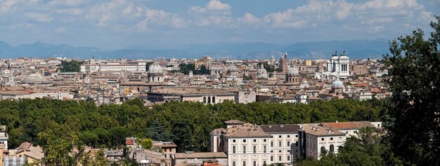 Italien Latium Rom Panoramablick auf die Stadt vom Berg Gianicolo