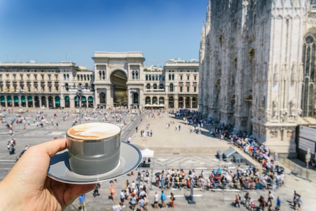 Italien Lombardei Mailand Milano Galleria Vittorio Emanuele II Cappuccino