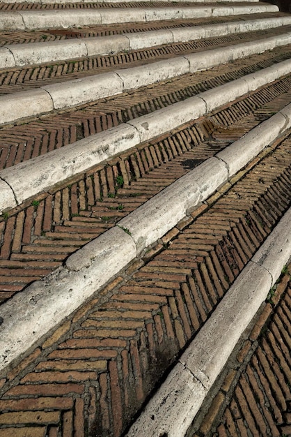 Italien, Rom, Campidoglio-Platz, original römische Treppe