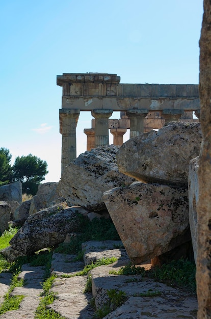 Italien, Sizilien, Selinunt, griechischer Hera-Tempel (409 v. Chr.)