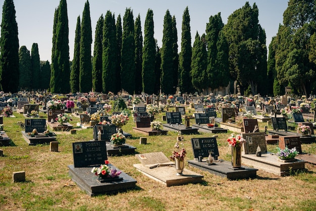 Italien Venedig Sep 2021 Architektur im Inneren des Cimitero di San Michele Venedig