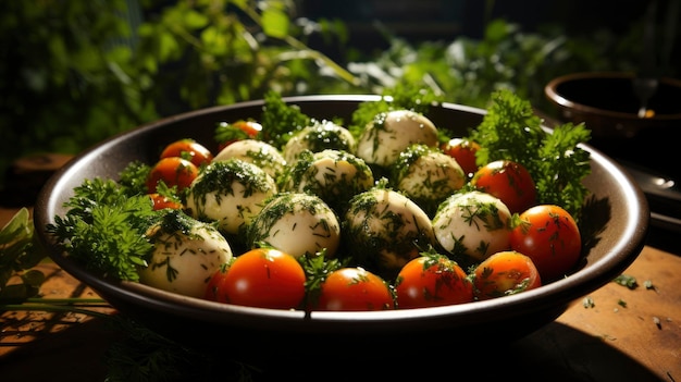 Italienische Caprese Salat Tomaten Hintergrundbild Valentinstag Hintergrundbilder Hd