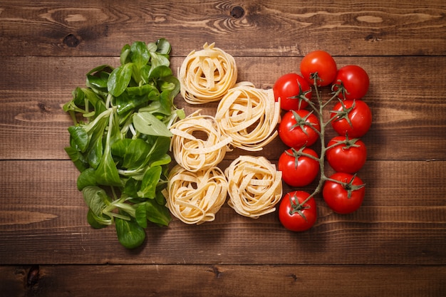 Italienische Flagge des Bestandteillebensmittels