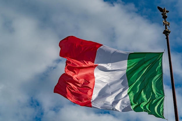 Italienische Flagge Italiens grün weiß und rot