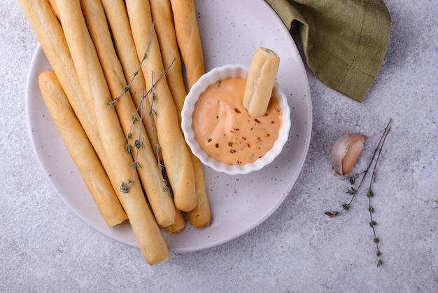 Italienische Grissini traditionelle Vorspeise Grissini