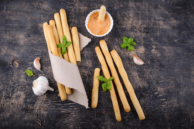 Italienische Grissini traditionelle Vorspeise Grissini