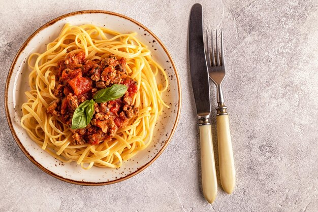 Italienische Pasta Bolognese