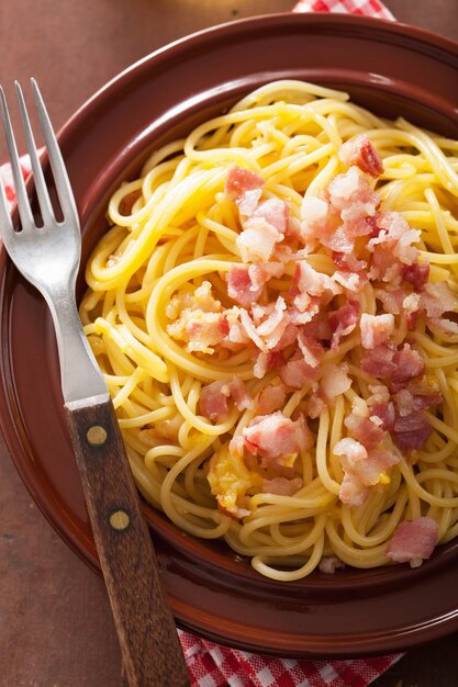 Italienische Pasta Spaghetti Carbonara