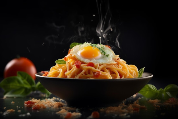 Italienische Pasta Tomaten Mahlzeit Abendessen Generate Ai