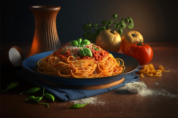 Italienische Spaghetti mit Tomatensauce