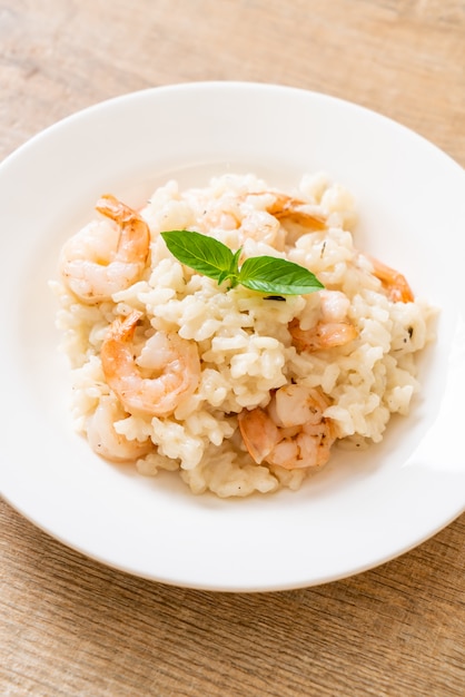 italienisches Risotto mit Garnelen