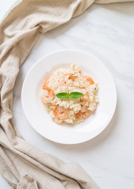 italienisches Risotto mit Garnelen