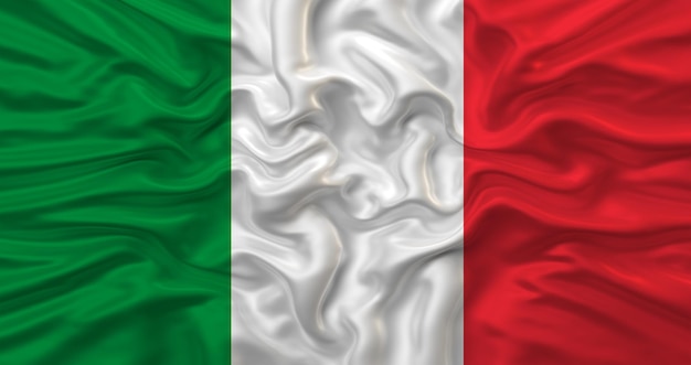 Italiens nationale Wellenflagge.