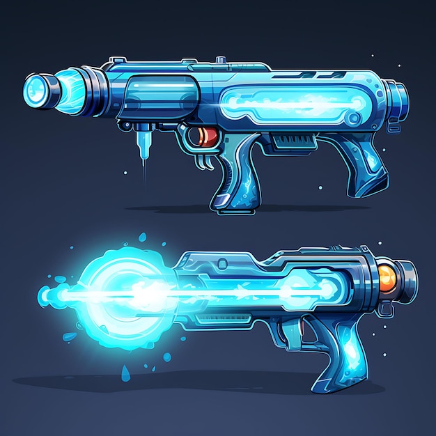 Foto item de jogo blaster weapon item space design energy blaster laser blaste ilustração ideia de coleção