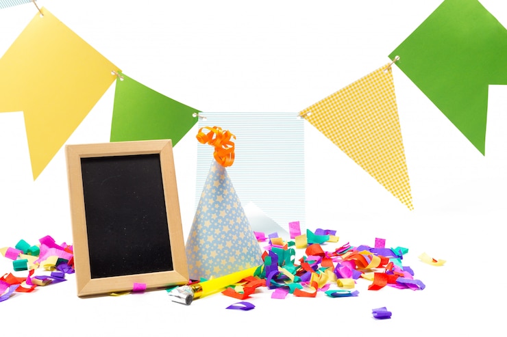Foto itens de festa feliz aniversário