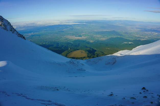 Iztaccihuatl Blick vom Gipfel