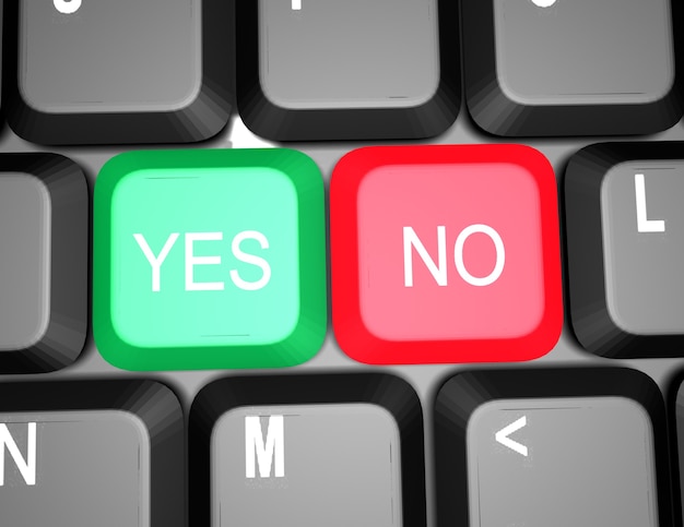 Ja- und Nein-Taste auf der Tastatur