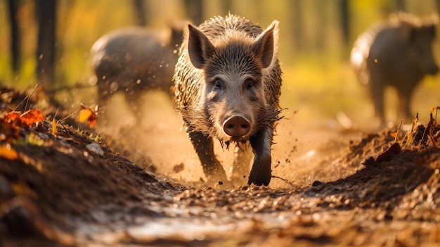 Jabalí Sues scrofa salvaje común o salvaje euroasiático