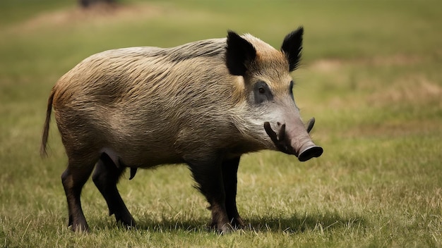 Foto jabalí también jabalí sus scrofa aislado en blanco