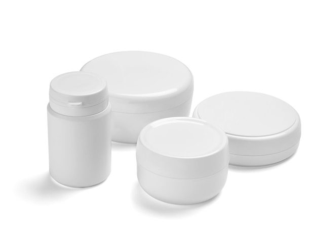 Jabón de tubo de crema hidratante de belleza tarro de crema blanca