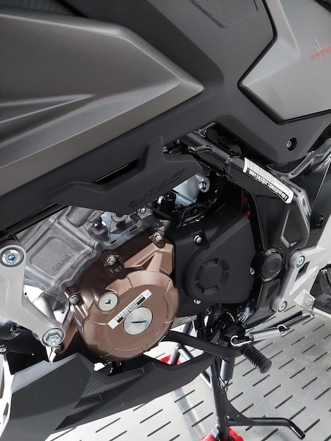 Jacarta IndonésiaJuni 13 2022 Closeup Engine da Honda CBR 150CC