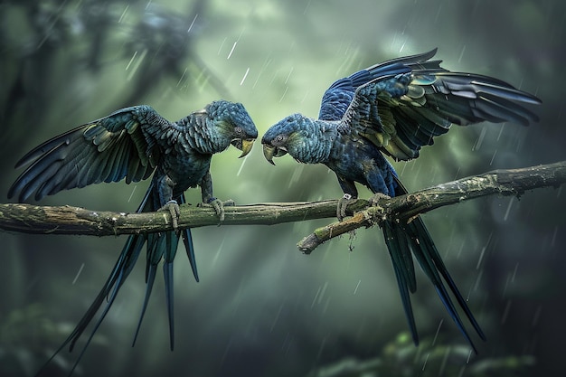 El jacinto azul celestial, la majestad del guacamayo