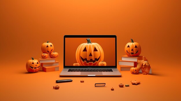 Jack O Lantern, la bandera de las calabazas de Halloween