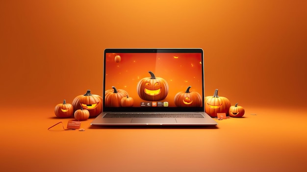 Jack O Lantern, la bandera de las calabazas de Halloween