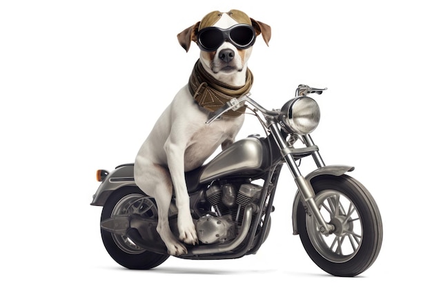 Jack russell perro bicicleta hipster Generar Ai