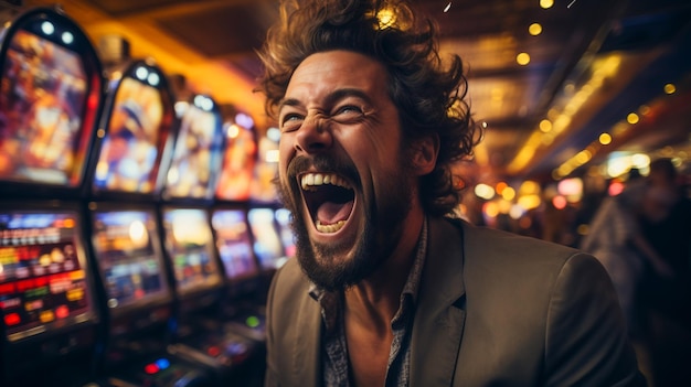 Foto jackpot do casino a máquina de jogo joy triunfo