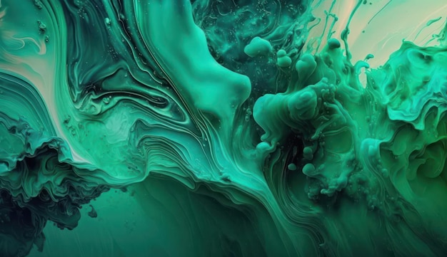 Jade abstrato da cor do fundo da pintura da aquarela com textura fluida líquida para o fundo