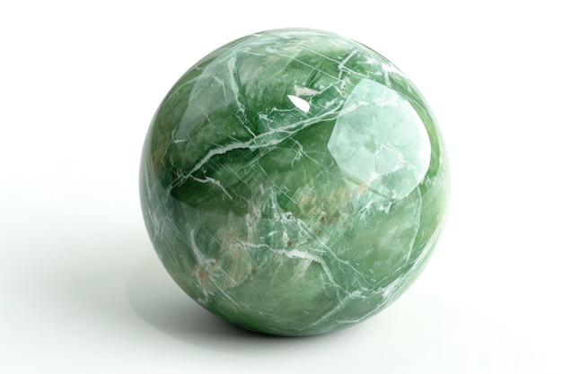 Jade isolado contra um fundo branco de jade