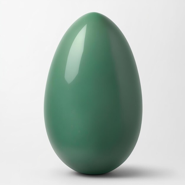 Jade-Stein Ei-Form auf weißem Hintergrund