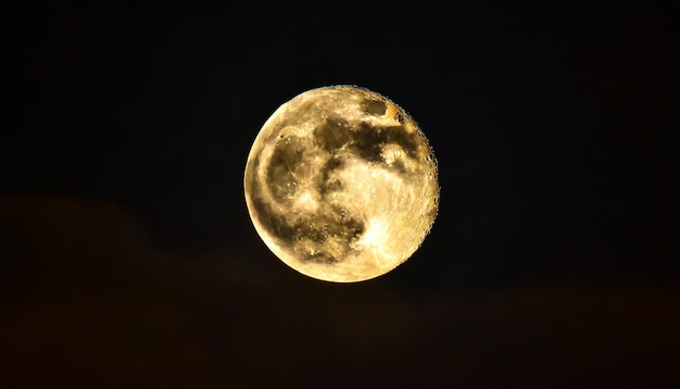 Jägermond Supervollmond mit dunklem Hintergrund Madrid Spanien Europa Horizontales Foto