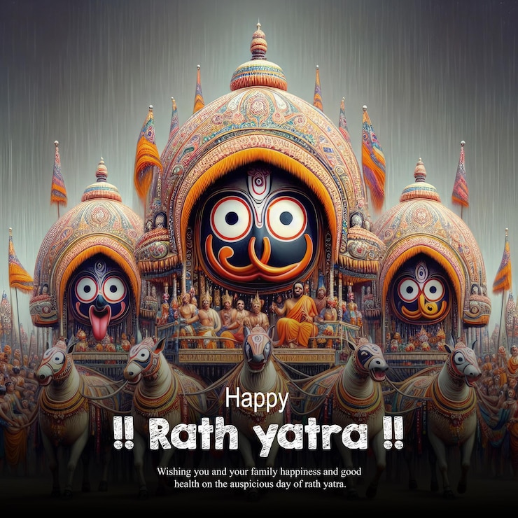Foto jagannath rath yatra generativo ai