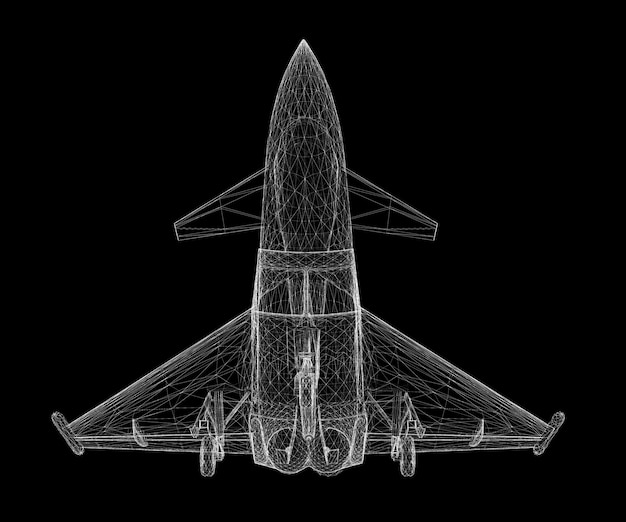 Jagdflugzeugmodell, Karosseriestruktur, Drahtmodell