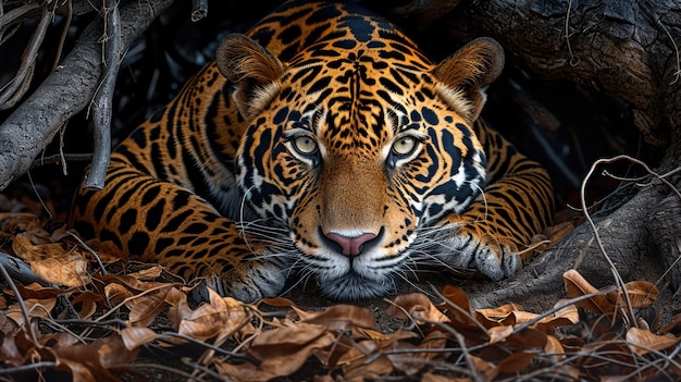 Foto el jaguar gruñido hd 8k papel tapiz imagen fotográfica de stock