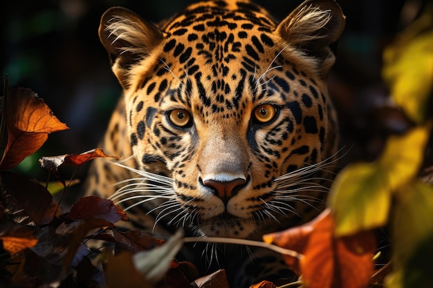 Foto jaguar guardián del bosque ia generativa