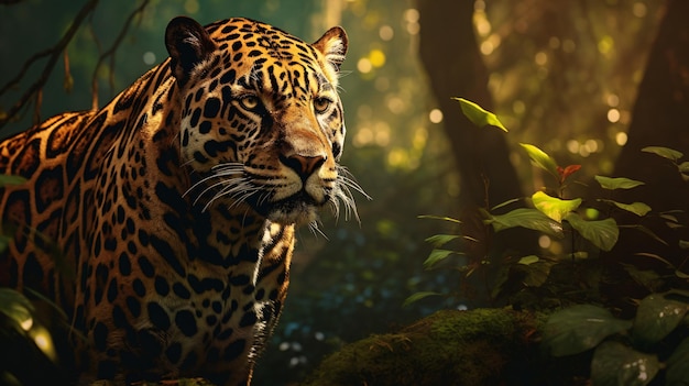 Jaguar na floresta