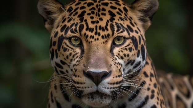 Un jaguar se ve en la naturaleza.