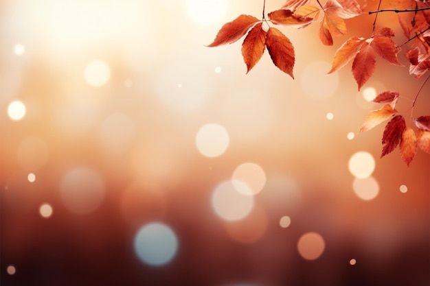 Jahreszeitübergang Herbst-Hintergrund mit abstraktem Bokeh-Design