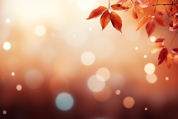 Foto jahreszeitübergang herbst-hintergrund mit abstraktem bokeh-design