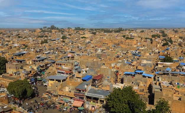 Foto jaisalmer índia 19 de janeiro de 2020 vista da cidade de jaisalmer de dentro do forte de jaislamer