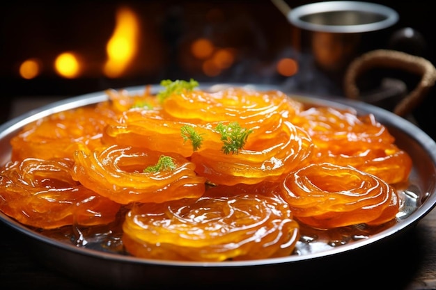 Foto jalebi clássico doçura tradicional indiana doce jalebi fotografia de imagem