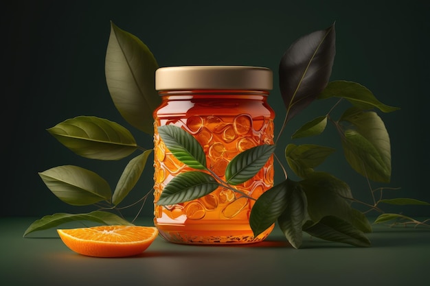 Jam jar ilustração de fundo natural ai generative