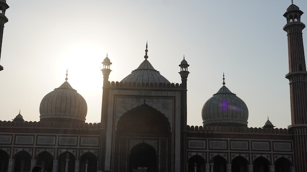 Foto jama masjid, vieja delhi, india